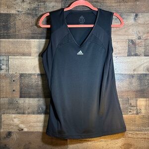 Adidas Women's Black Sleeveless V-Neck Top